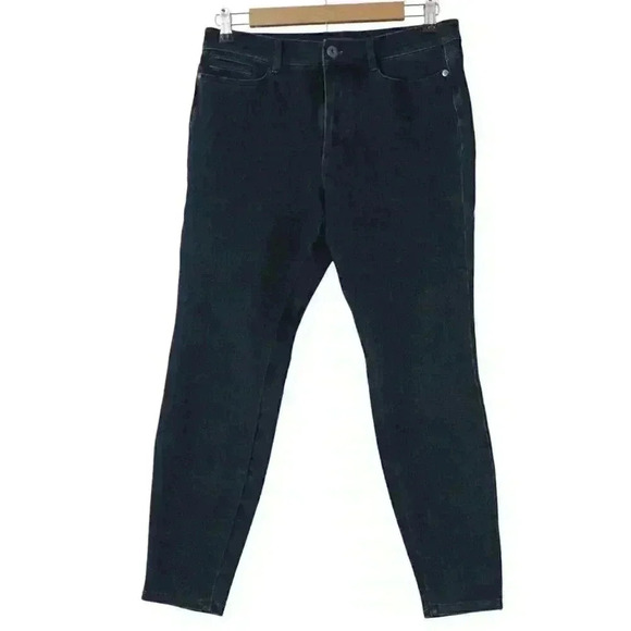 NWT J Jill Denim Size 8 Petite Premium Flex High Rise Leggings Dark Wash Stretch - Picture 1 of 12